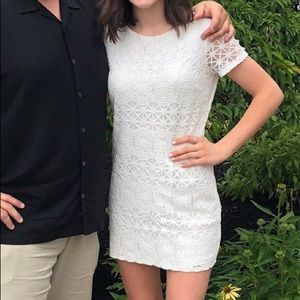 White lace sun dress